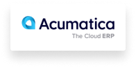 Acumatica logo with the tagline "The Cloud ERP."