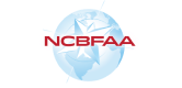 NCBFAA logo featuring red text over a blue globe with a white star design.