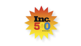"Inc. 500 logo with a starburst design and gradient colors."