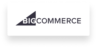 BigCommerce logo with a triangular design element.