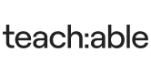 Black and white logo with the word 'teachable' in lowercase letters.