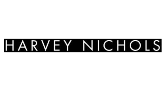 "Harvey Nichols logo with white text on a black background."