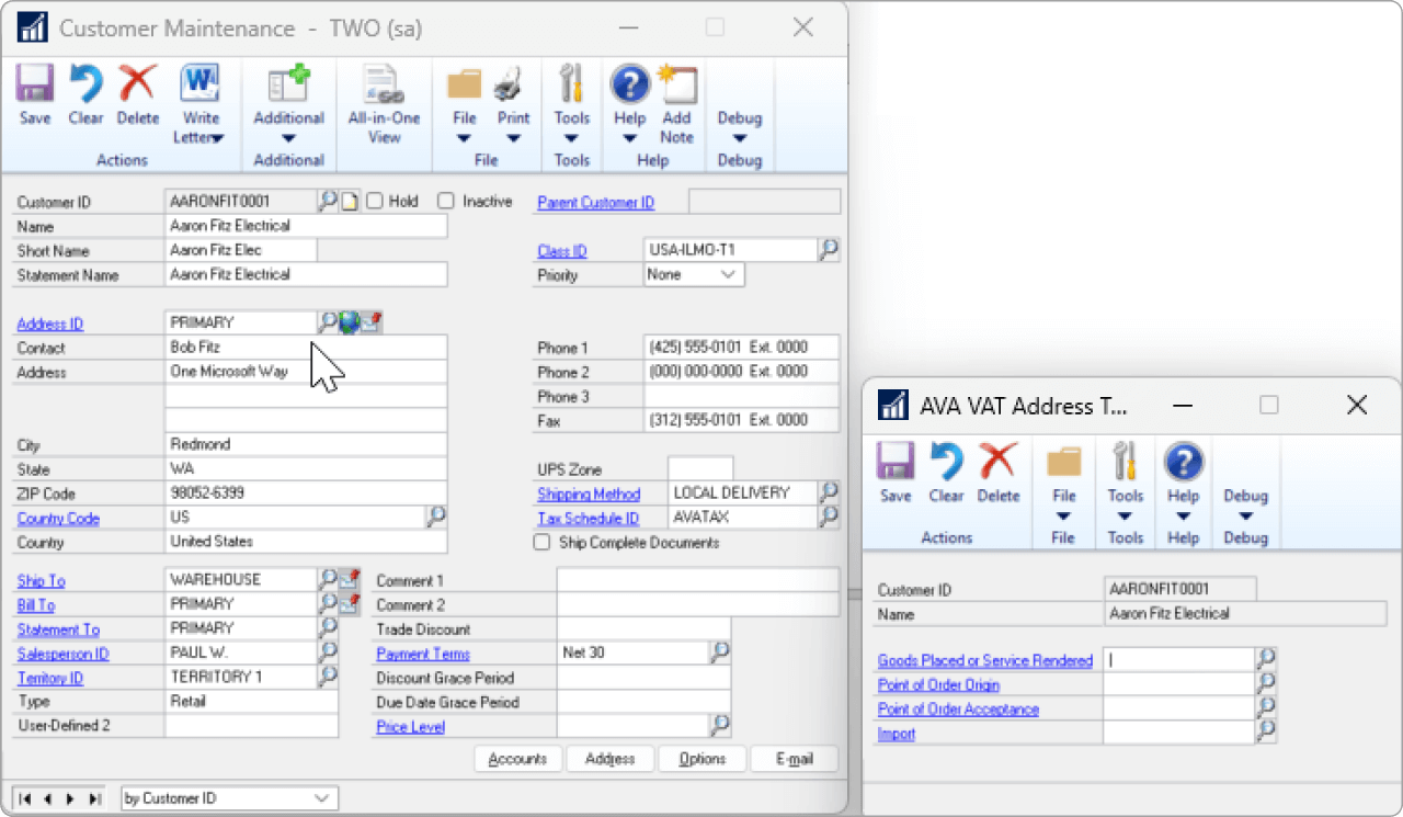 Microsoft Finance and GP Pages