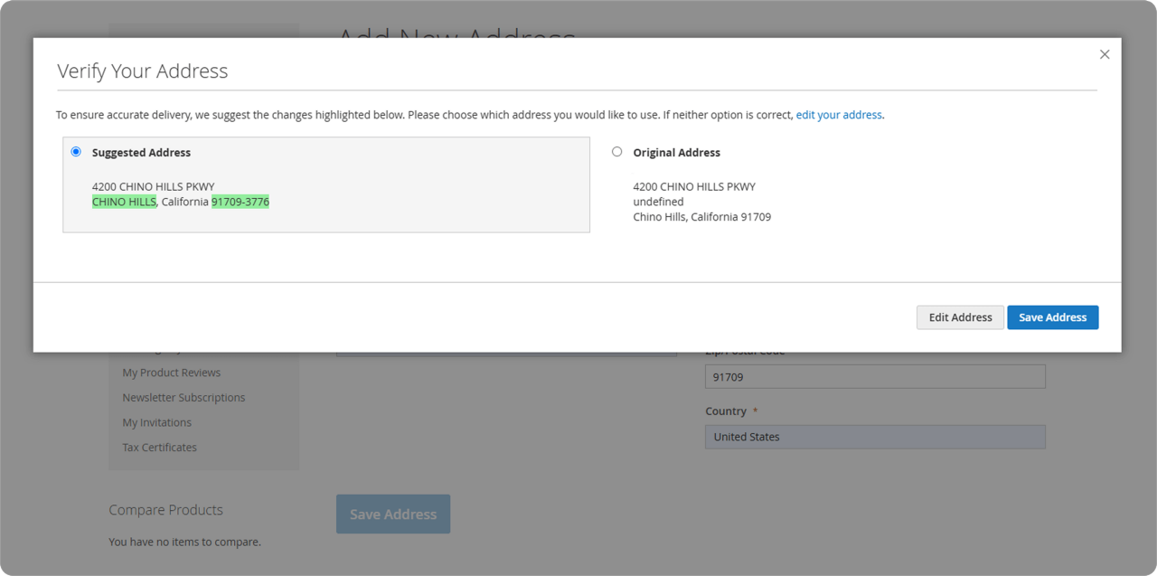 Adobe Commerce Address Validation
