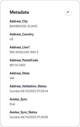 Stripe Address Validation