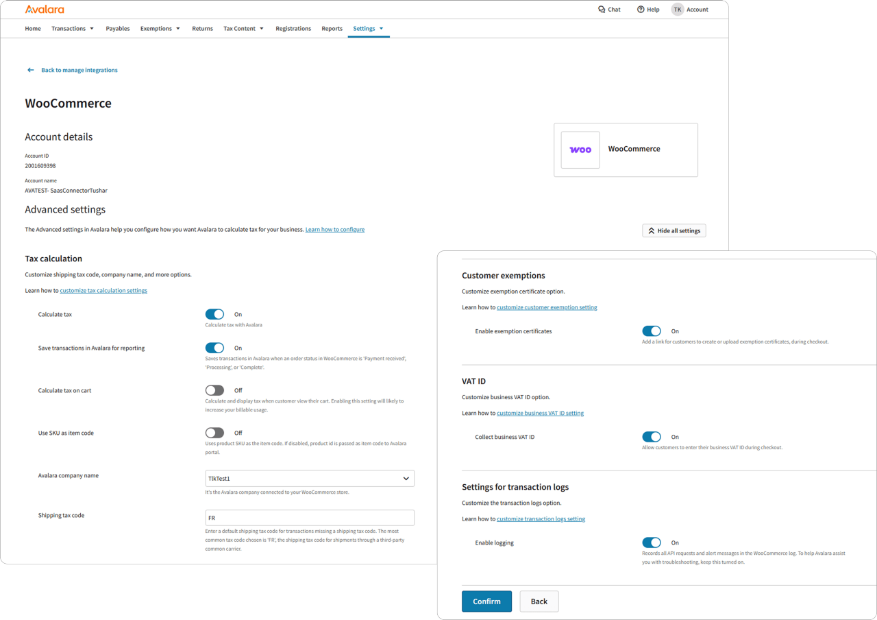 WooCommerce Configuration